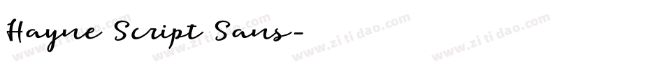 Hayne Script Sans字体转换